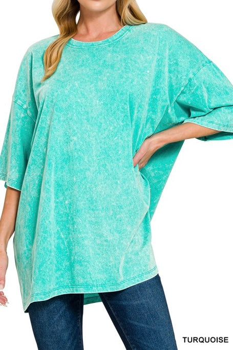 Acid Wash Oversized Boyfriend Tee