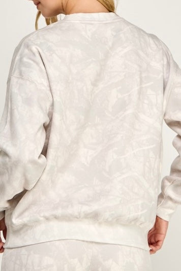 Beige Camo Relaxed Fleece Set