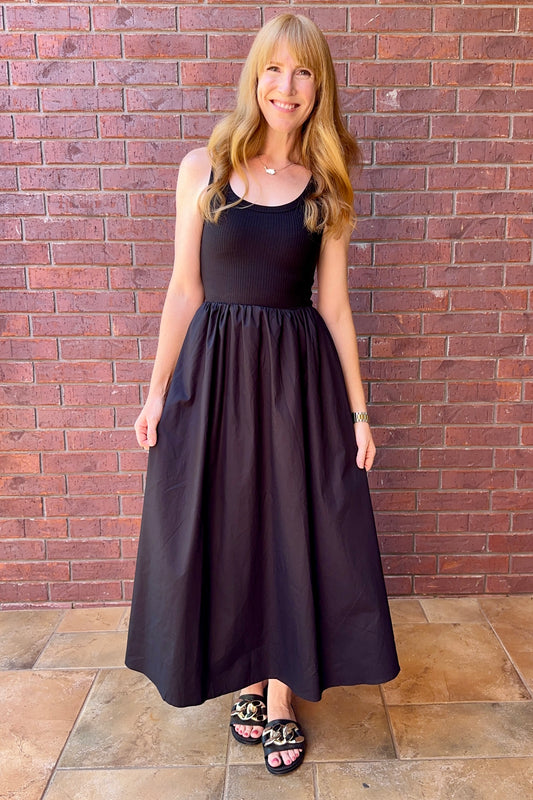 Mixed Media Layering Tank Dress