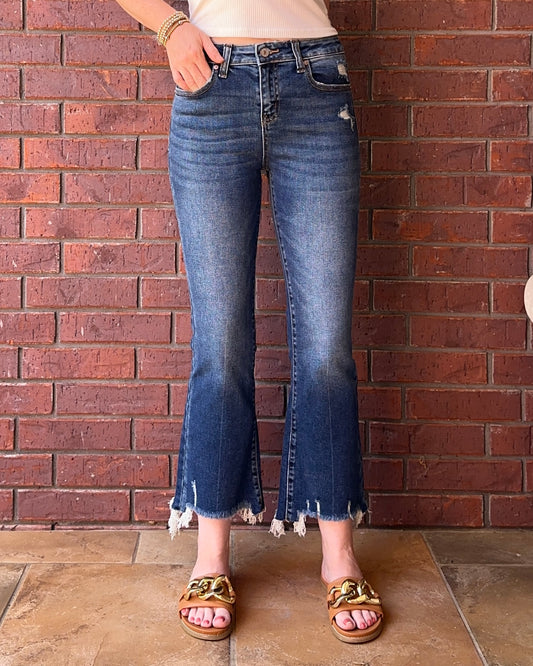 Crop Kick Flare Jeans