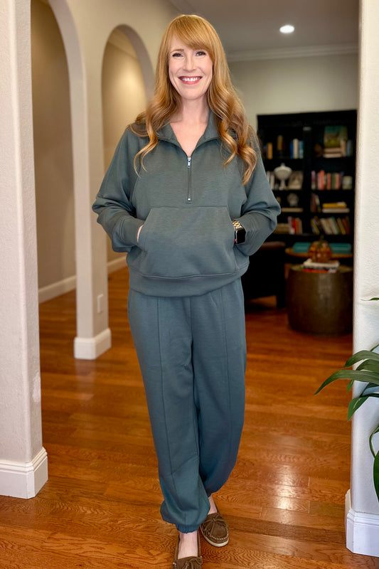 Half Zip Scuba Jogger Set