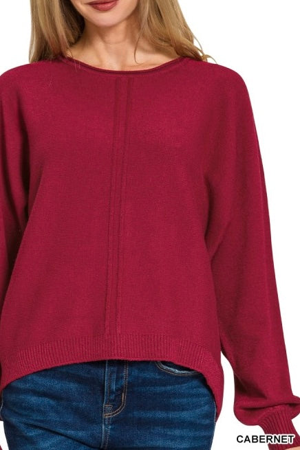 Viscose Front Seam Sweater Top