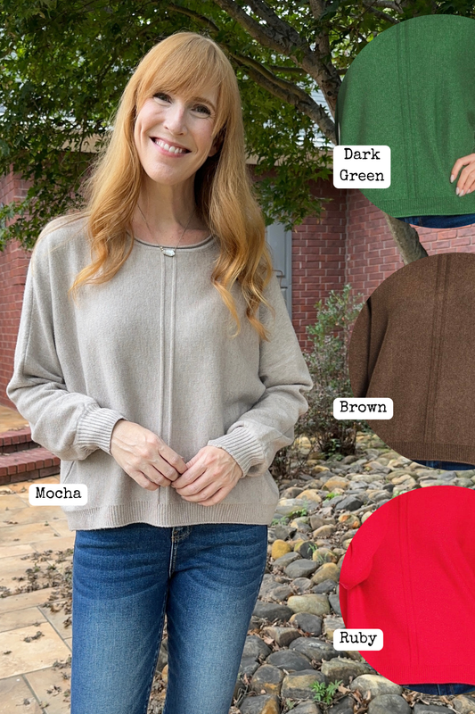 Viscose Front Seam Sweater Top