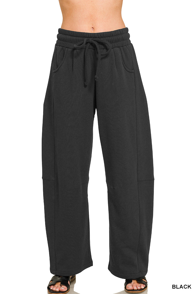 Zenana Barrel Leg Sweatpants