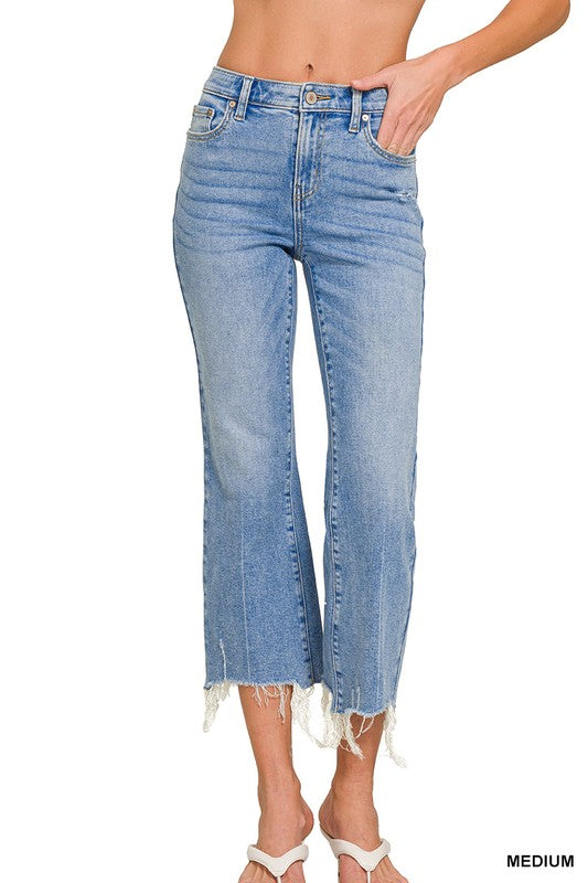 Crop Kick Flare Jeans