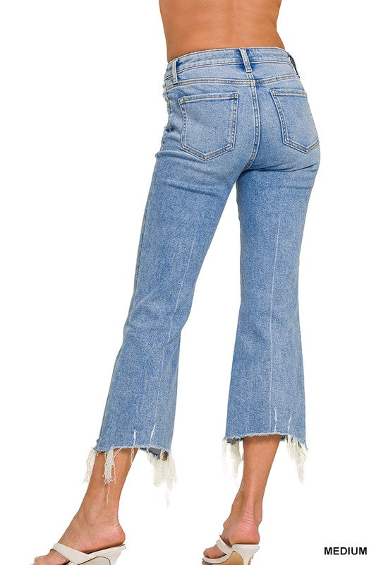 Crop Kick Flare Jeans