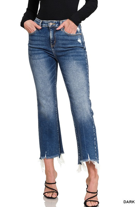 Crop Kick Flare Jeans