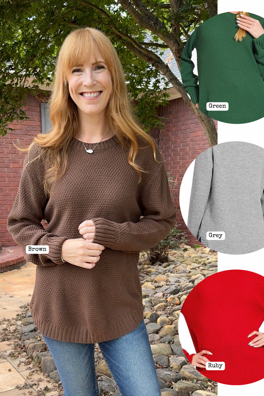 Classic Rounded Hem Sweater