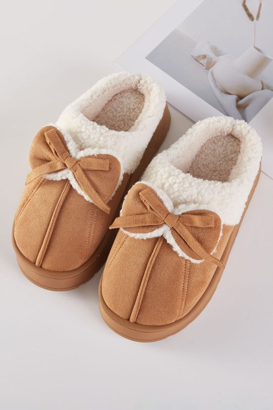 Soft Bow Slippers