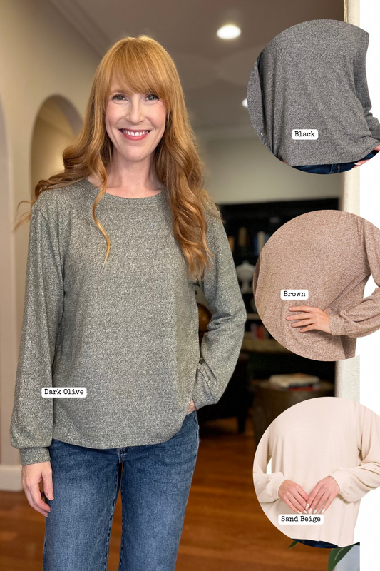 Soft Melange Hacci Brushed Top