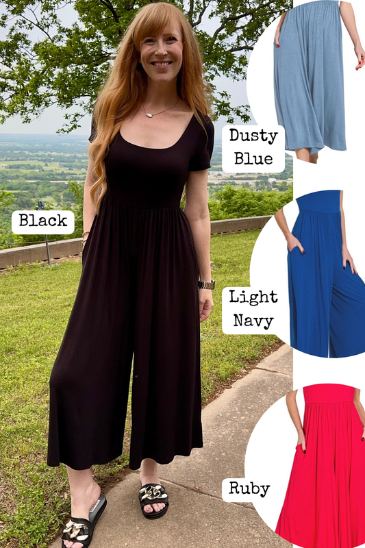 Double Layered Short Sleeve Jumpsuit