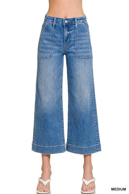 Cropped Wide Leg Trouser Jeans