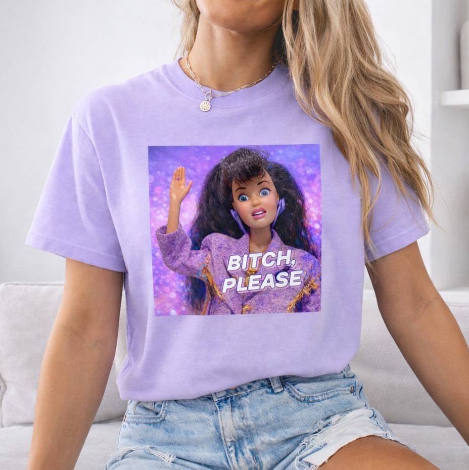Funny Messy Hair Doll Graphic Tee, Funny Graphic Shirt