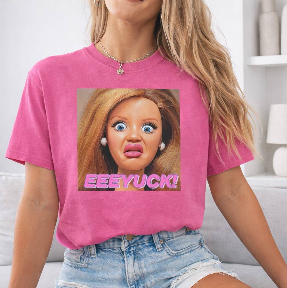 Funny Messy Hair Doll Graphic Tee, Funny Graphic Shirt