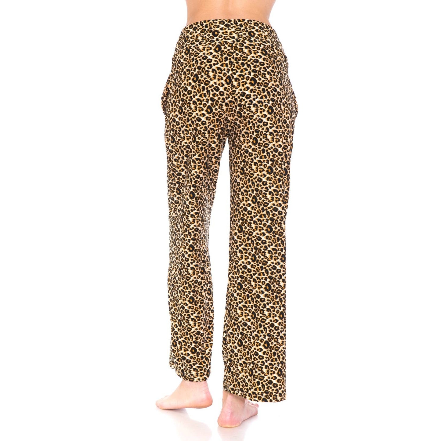 Leopard Buttery Wide Pants w/ Drawstring