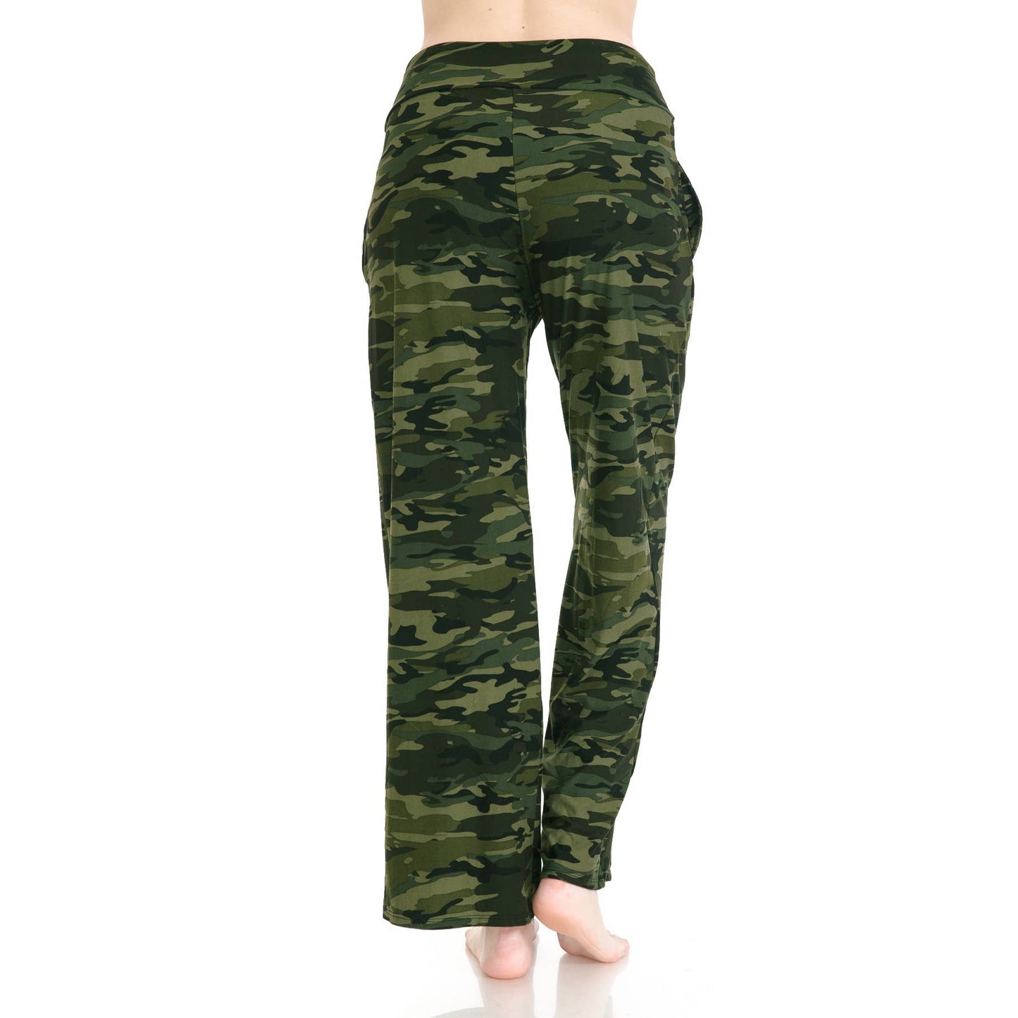 Camo Buttery Wide Pants w/ Drawstring