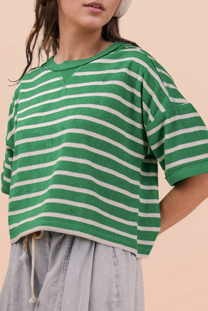 Oversized Stripe Casual Comfy Knit Top