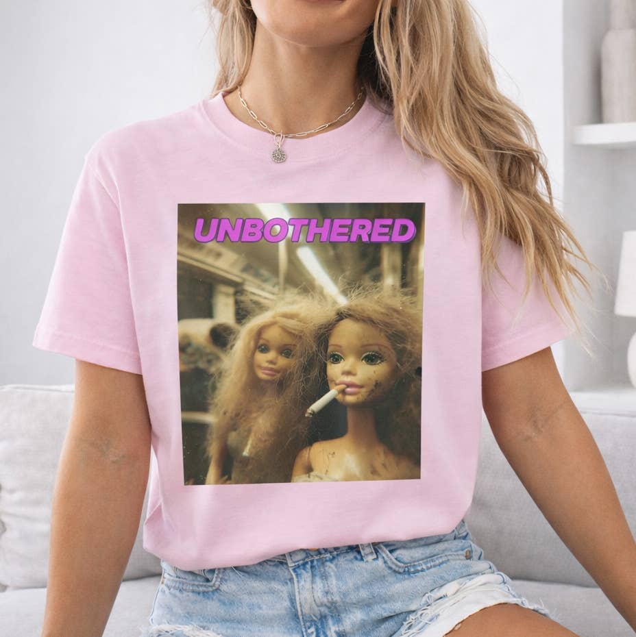 Funny Messy Hair Doll Graphic Tee, Funny Graphic Shirt