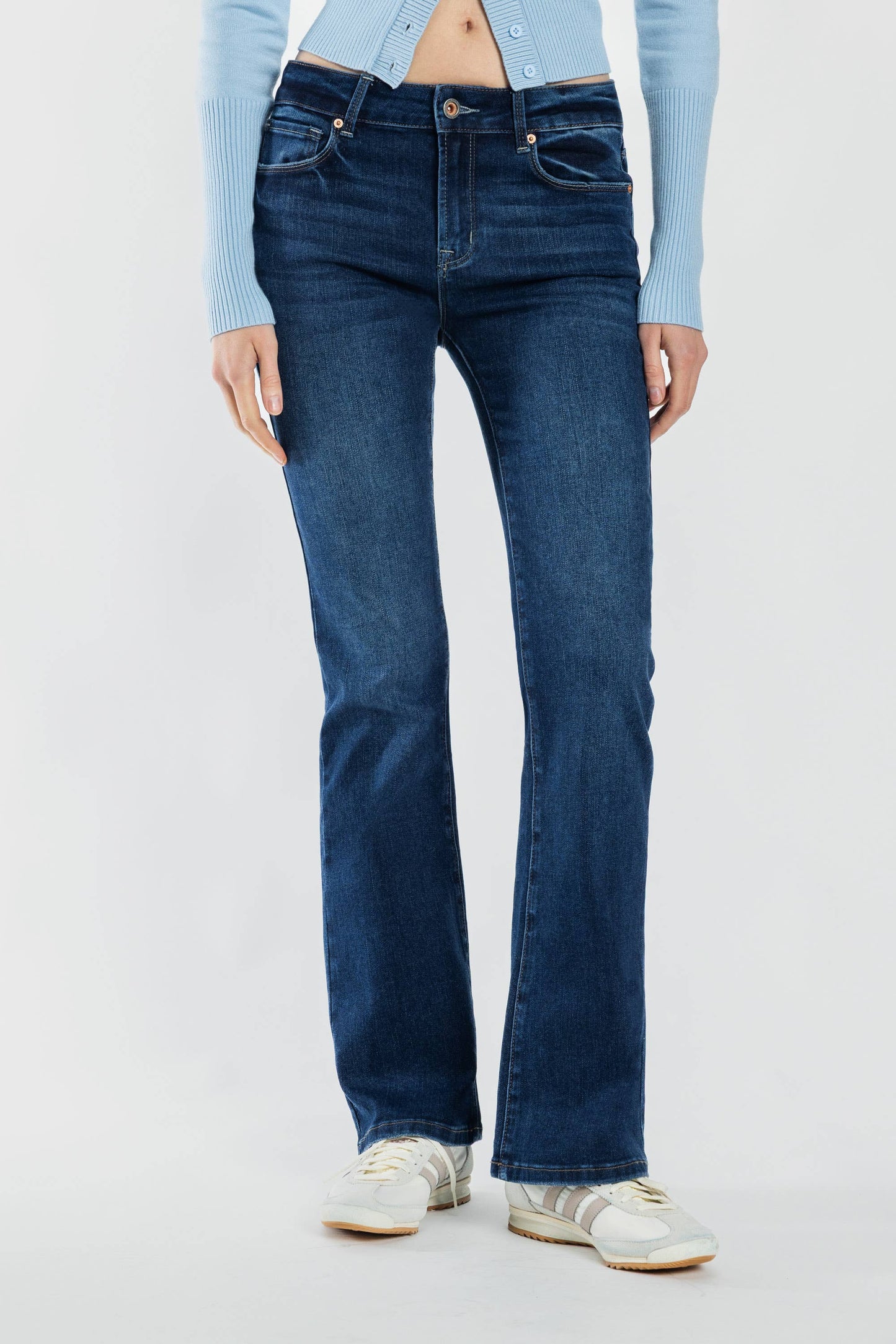 Dark High Rise Bootcut Jeans